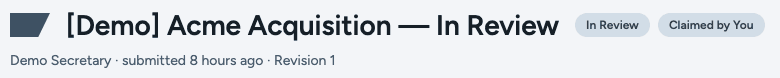 The page title tab, with the angled cut from the firm's logo
